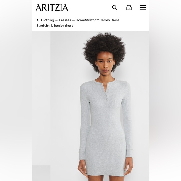Aritzia Home Stretch Long Sleeve Henley Dress (NWT) - Picture 6 of 6